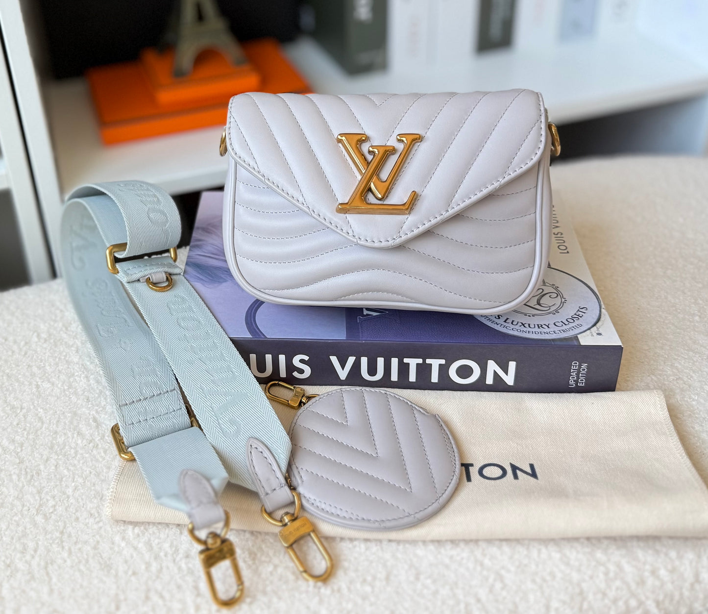 Calfskin New Wave Multi Pochette Brume/Gray