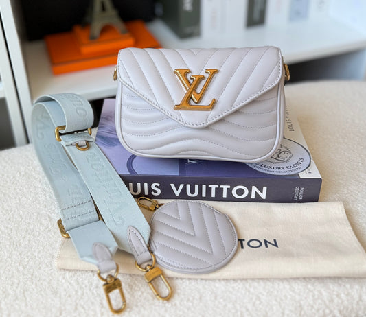 Calfskin New Wave Multi Pochette Brume/Gray