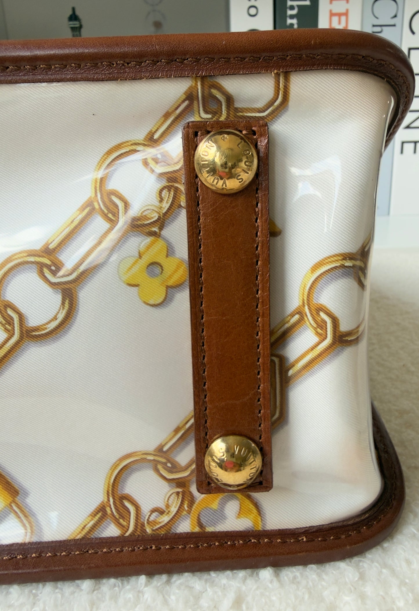 Limited Edition White Monogram Cabas Charms Bag
