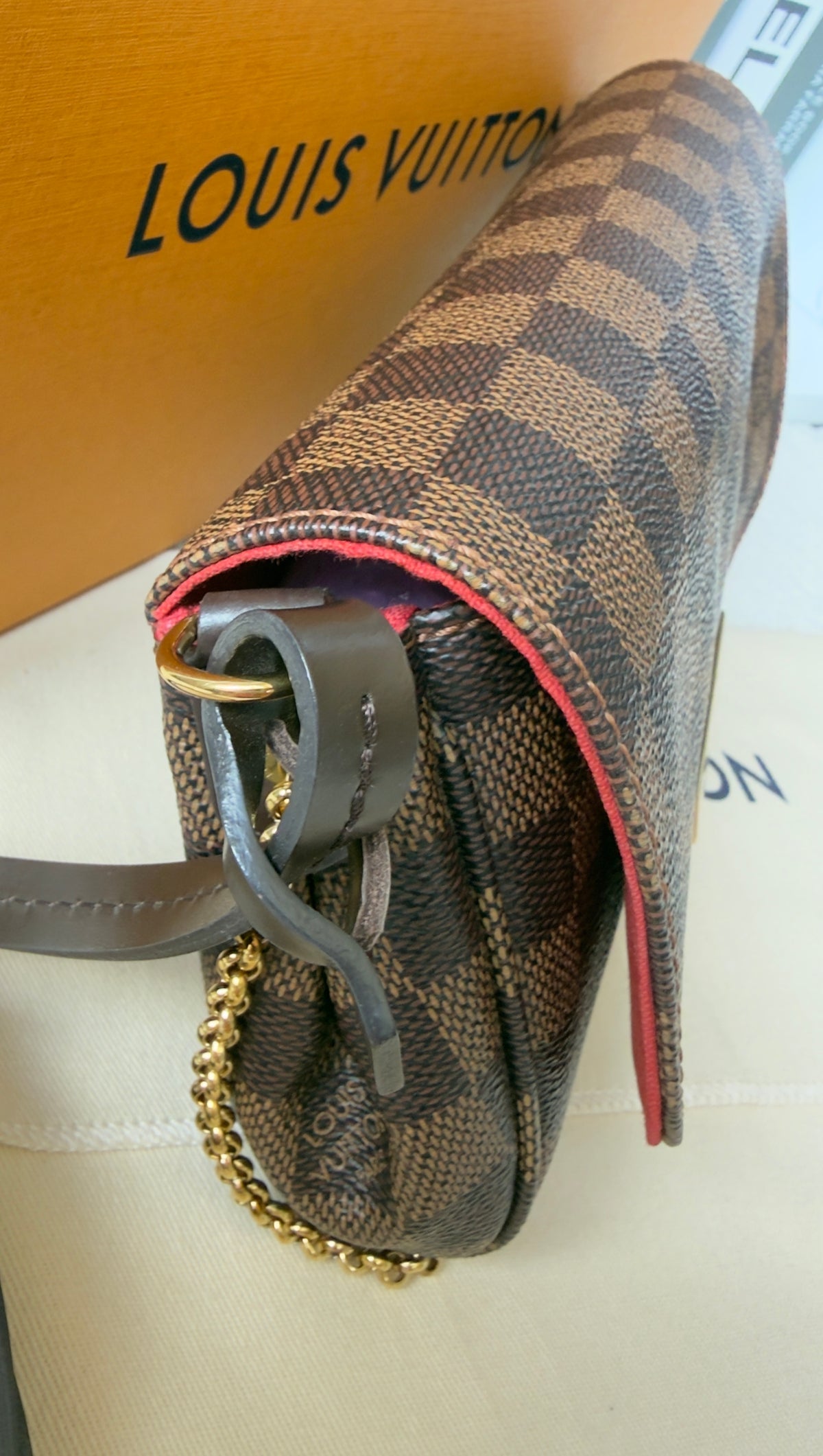 FAVORITE PM DAMIER EBENE CLUTCH/CROSSBODY BAG