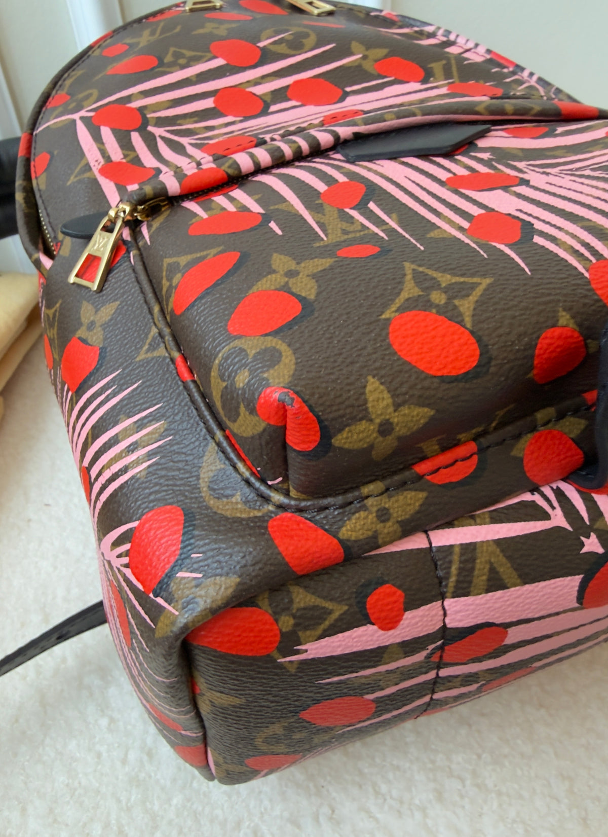 Limited Edition Monogram Canvas Jungle Dots Palm Springs Backpack PM Bag