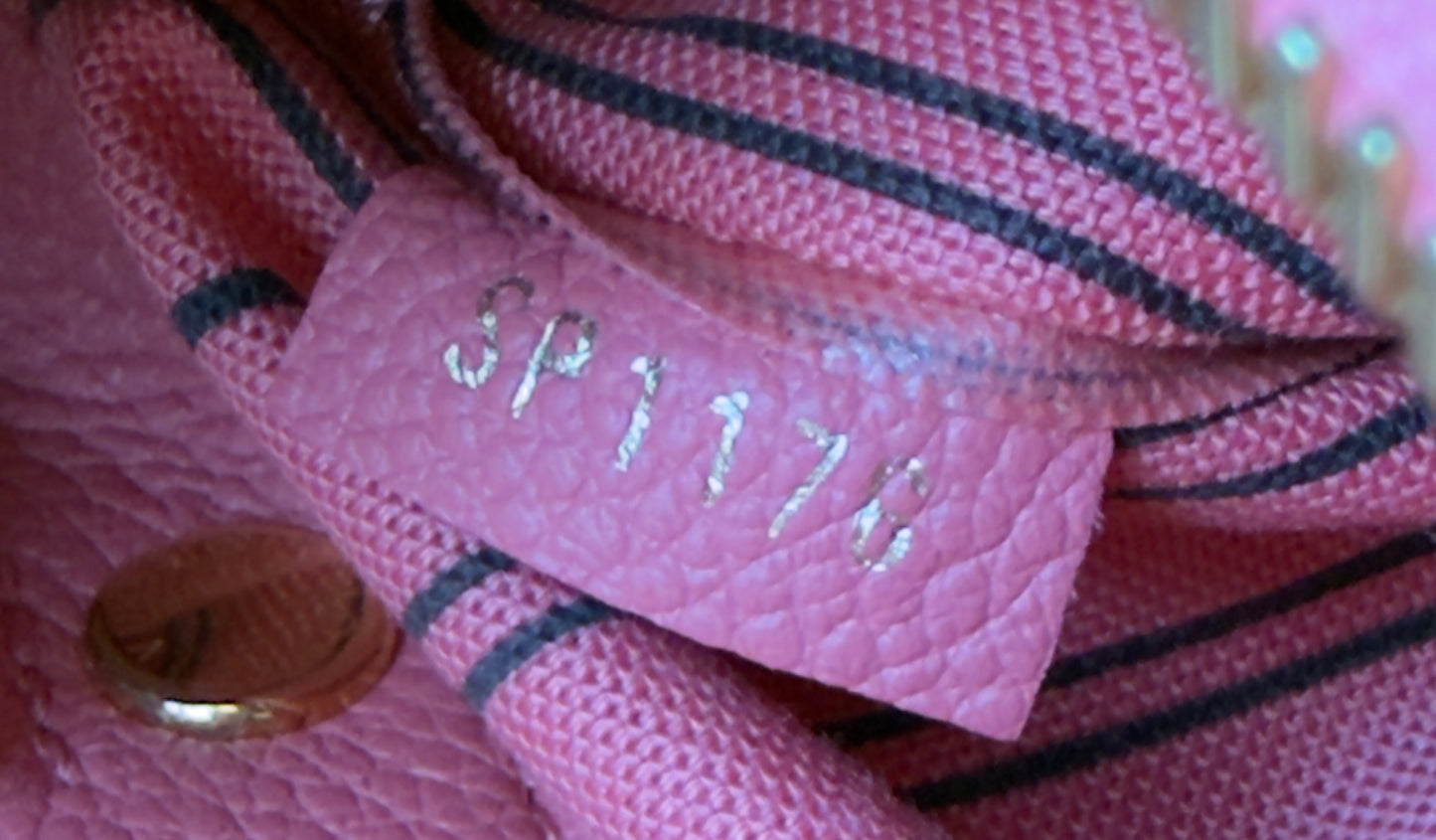 MONTAIGNE BB PINK CHERRY BLOSSOM MNG EMBOSSED CALFSKIN LEATHER