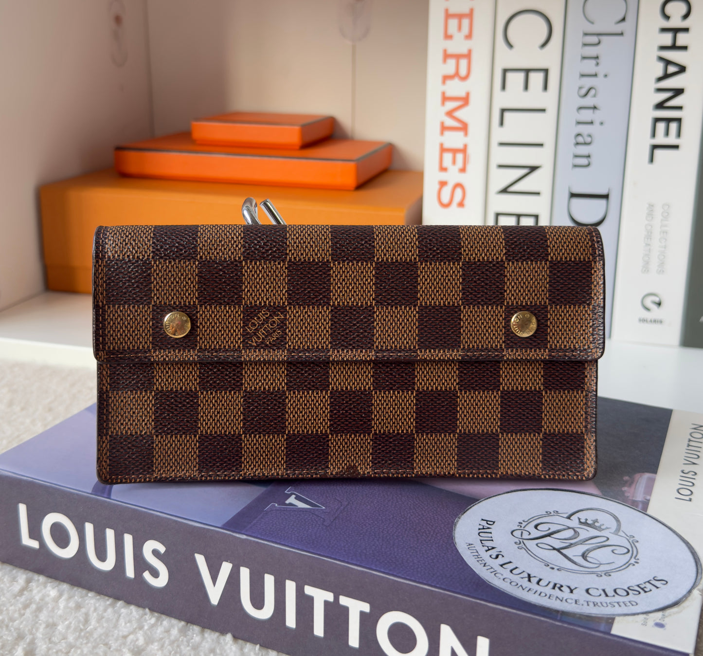 Portefeuille Accordeon Damier ebene Wallet