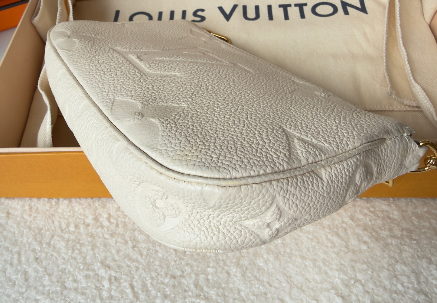 Multi Pochette Accessories Cream Monogram Empreinte Leather