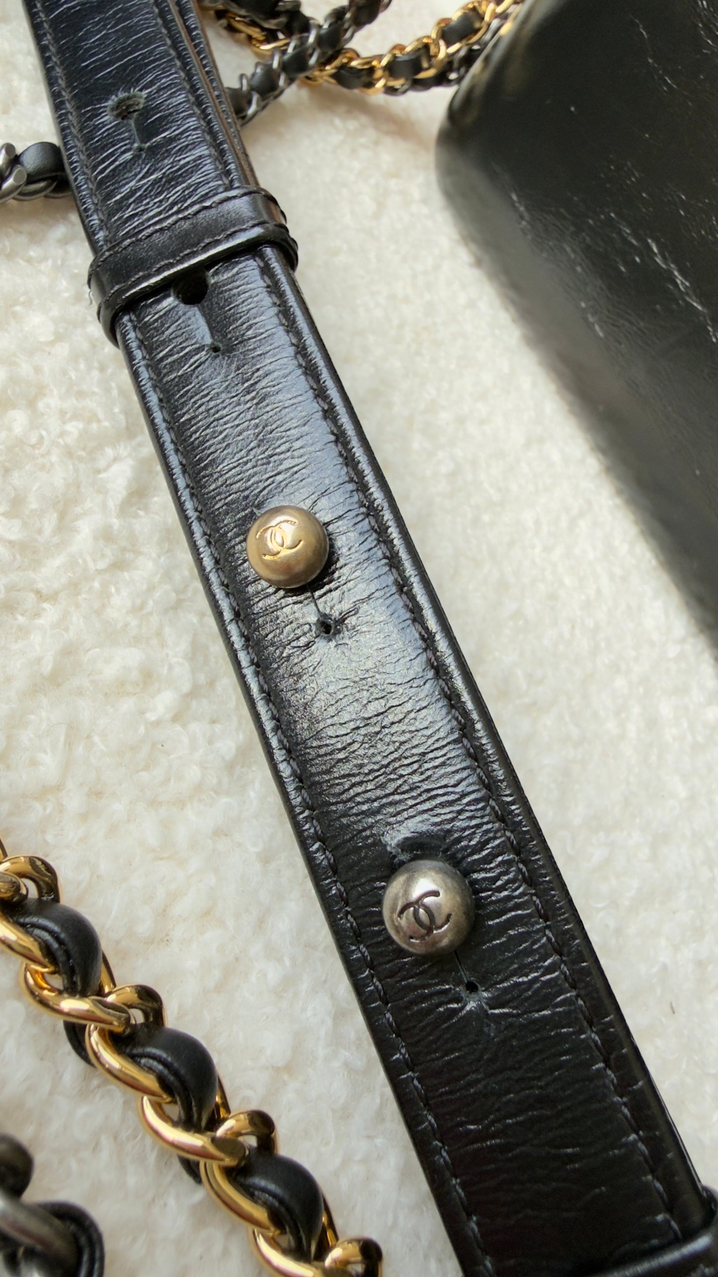 Chanel Black Calfskin Leather Medium Gabrielle Hobo Bag
