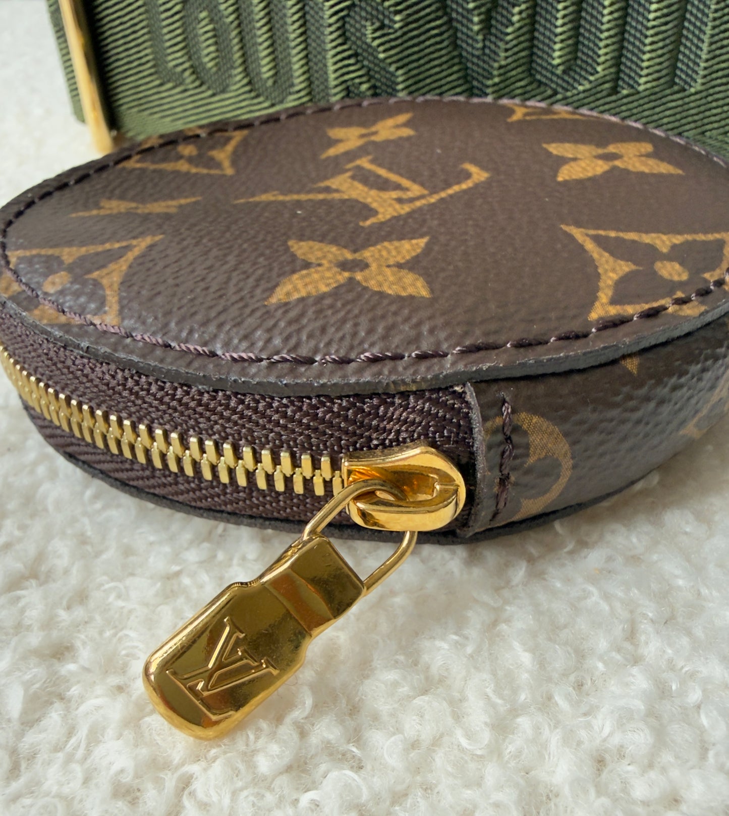 LIKE NEW MULTI POCHETTE ACCESSORIES KHAKI MONOGRAM