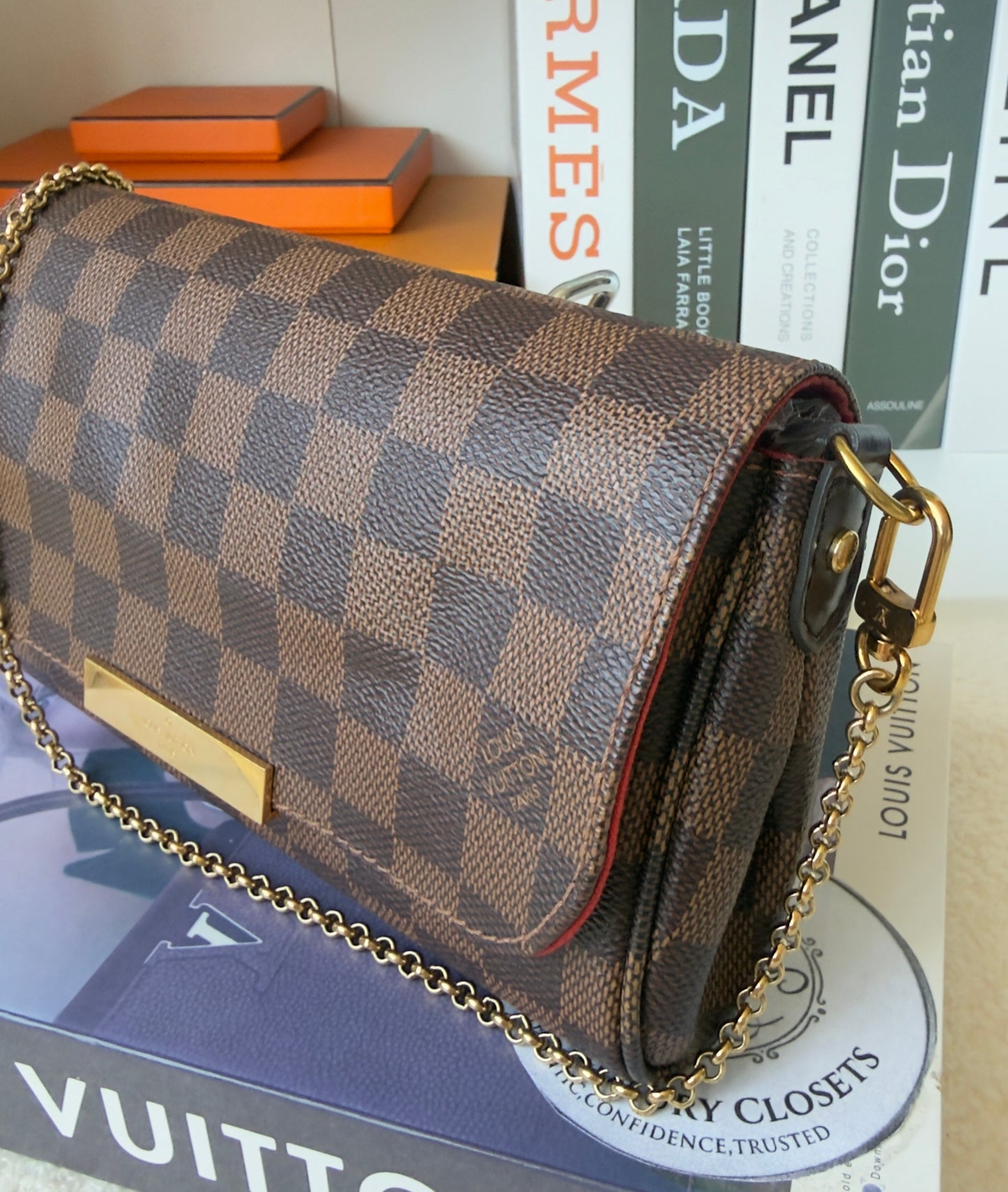 FAVORITE PM DAMIER EBENE CLUTCH/CROSSBODY