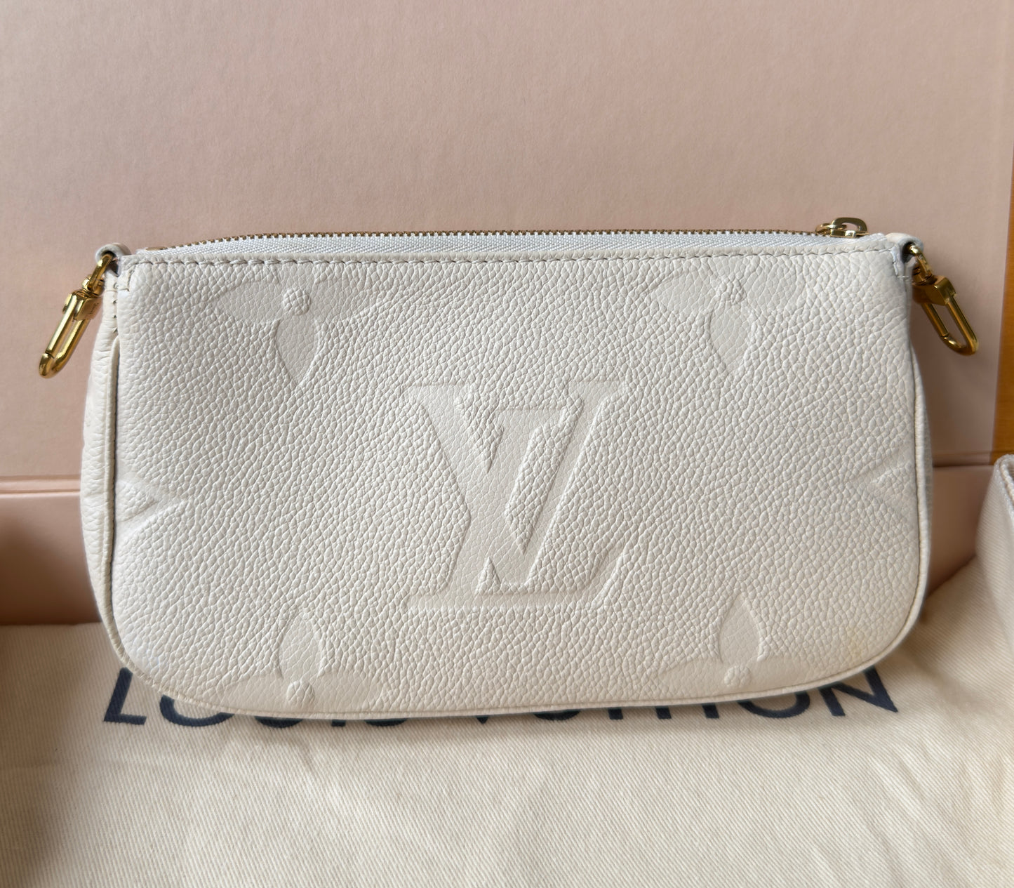 Multi Pochette Accessories Cream Monogram Empreinte Leather