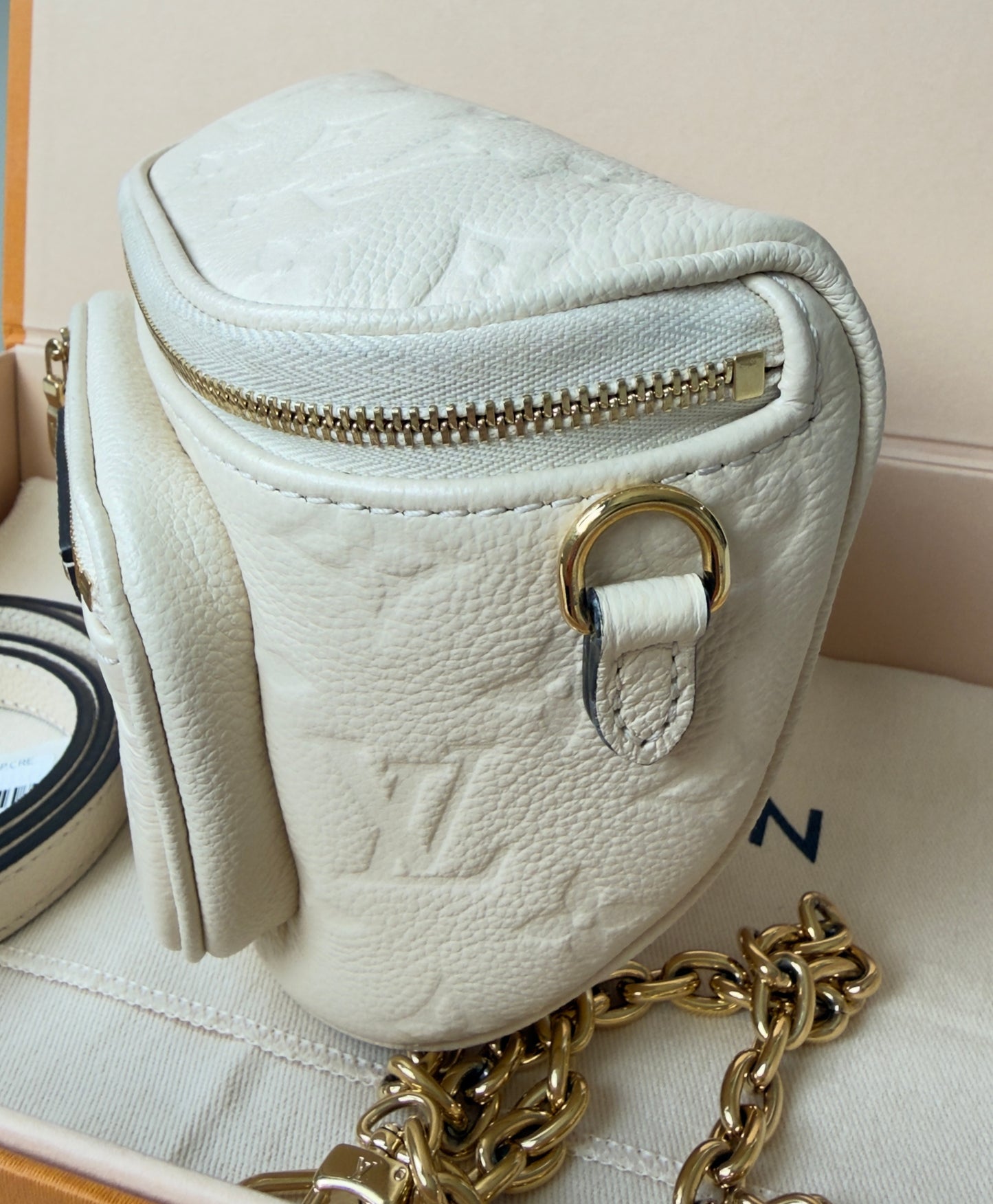 Mini Monogram Empreinte Leather Cream Bumbag