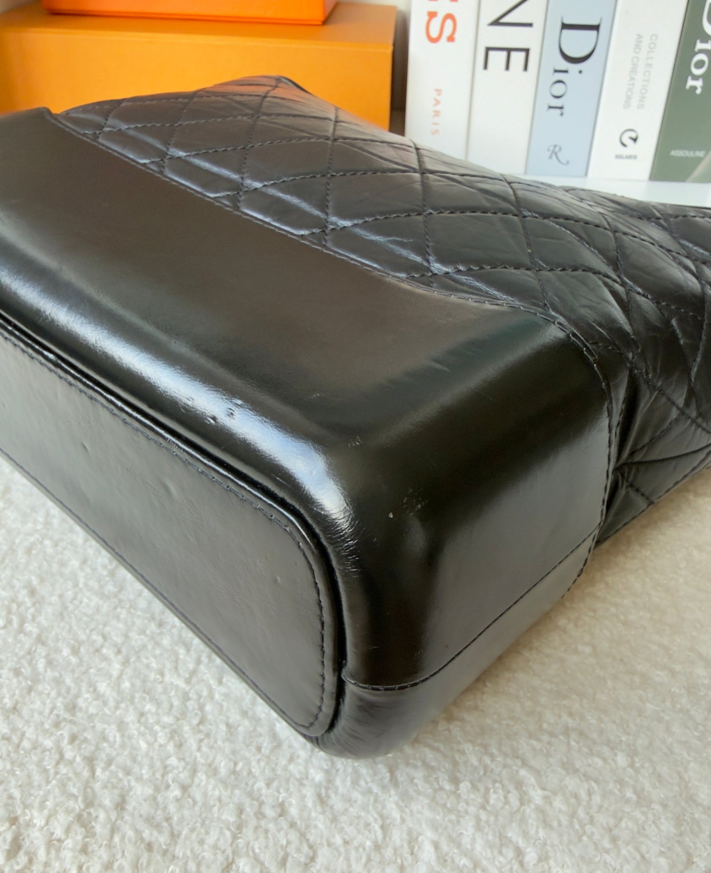 Chanel Black Calfskin Leather Medium Gabrielle Hobo Bag