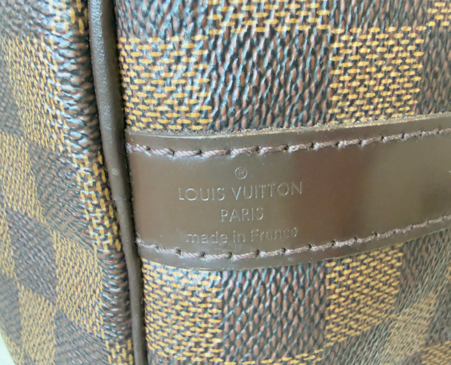 SPEEDY 35 BANDOULIER DAMIER EBENE BAG