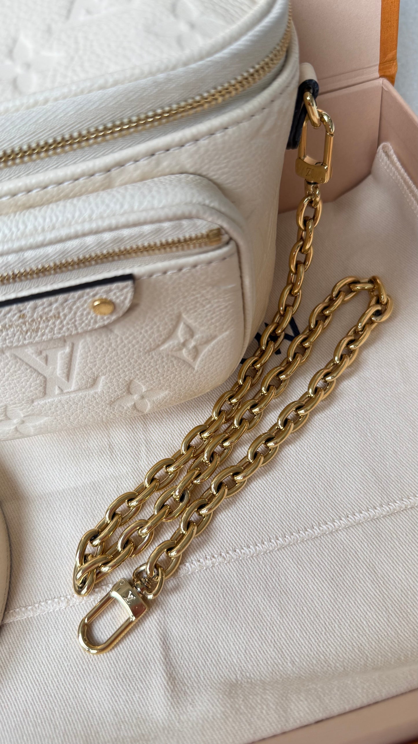 Mini Monogram Empreinte Leather Cream Bumbag