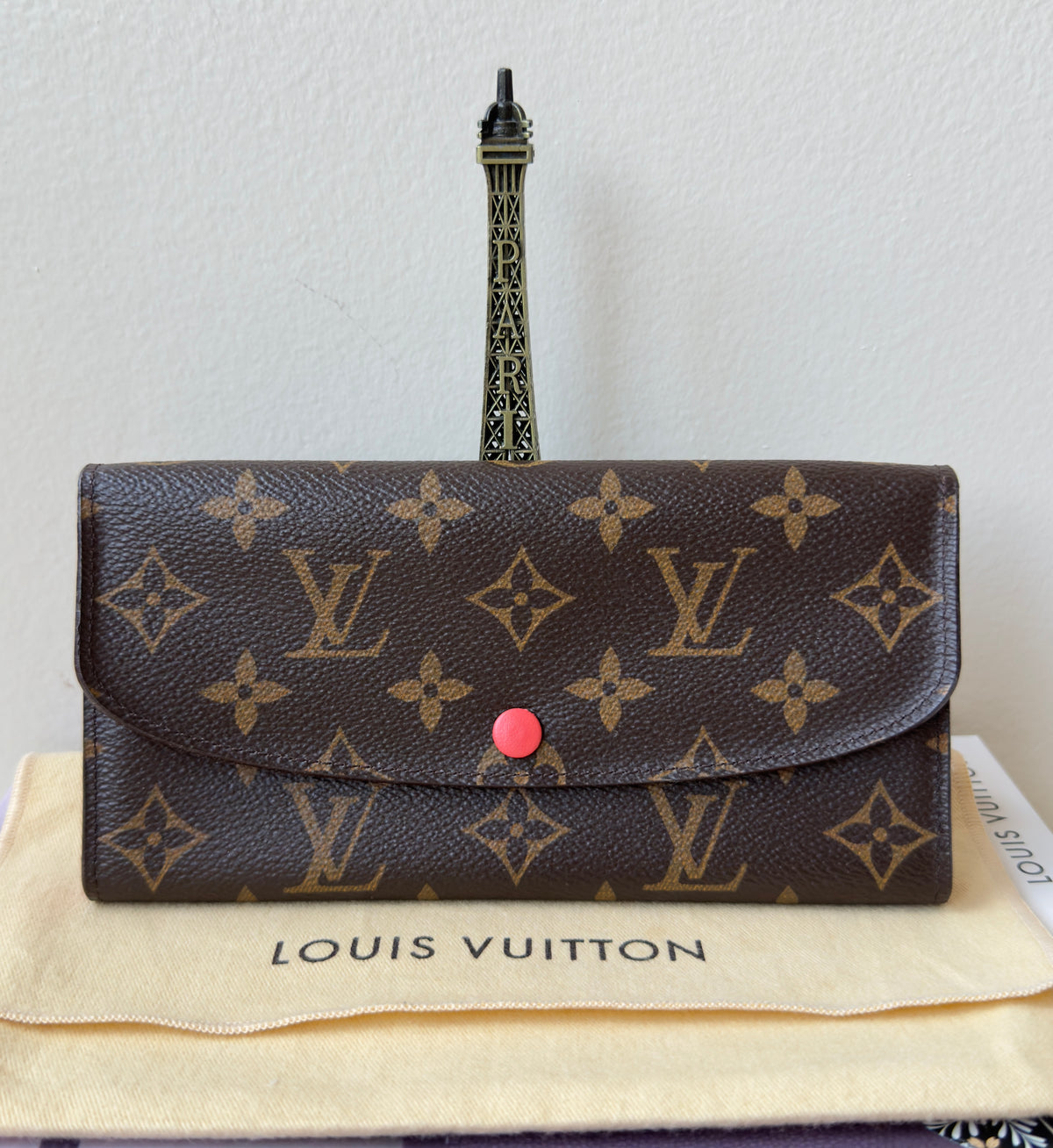 EMILLE MONOGRAM POPPY WALLET