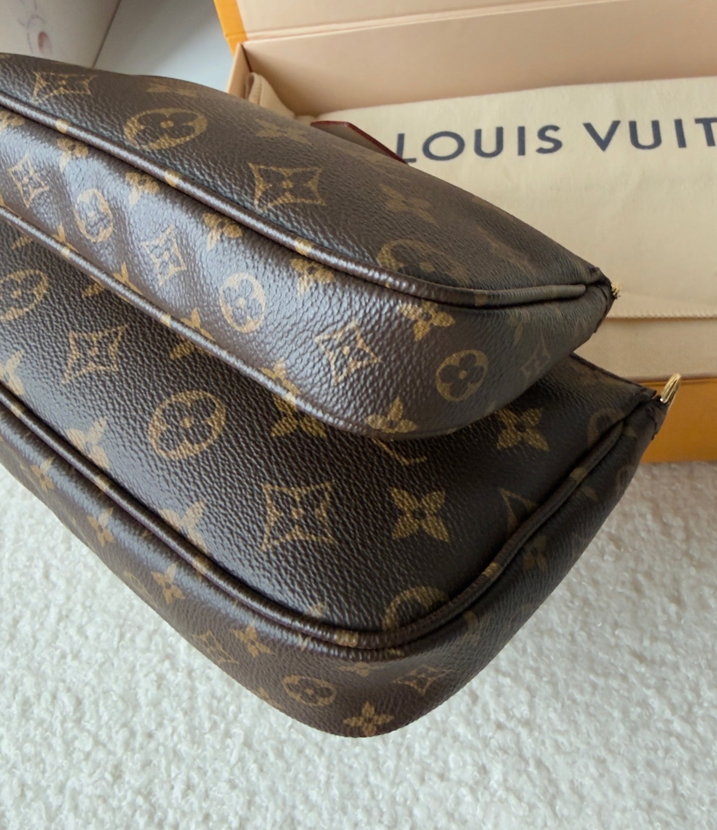 LIKE NEW MULTI POCHETTE ACCESSORIES KHAKI MONOGRAM