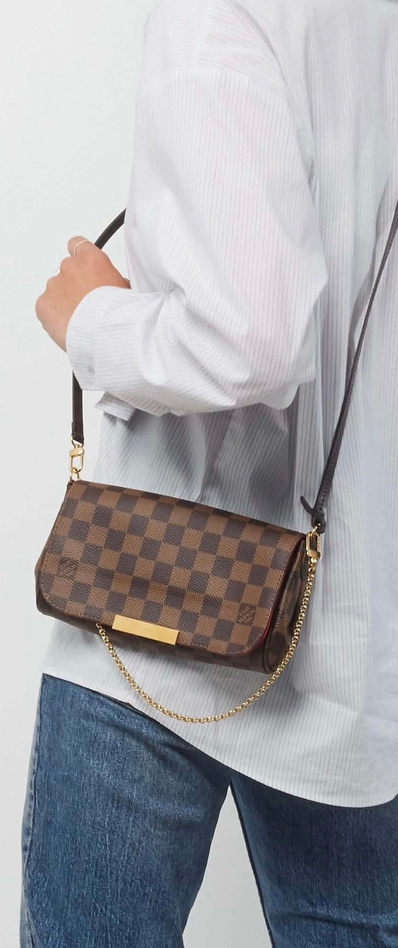 FAVORITE PM DAMIER EBENE CLUTCH/CROSSBODY BAG