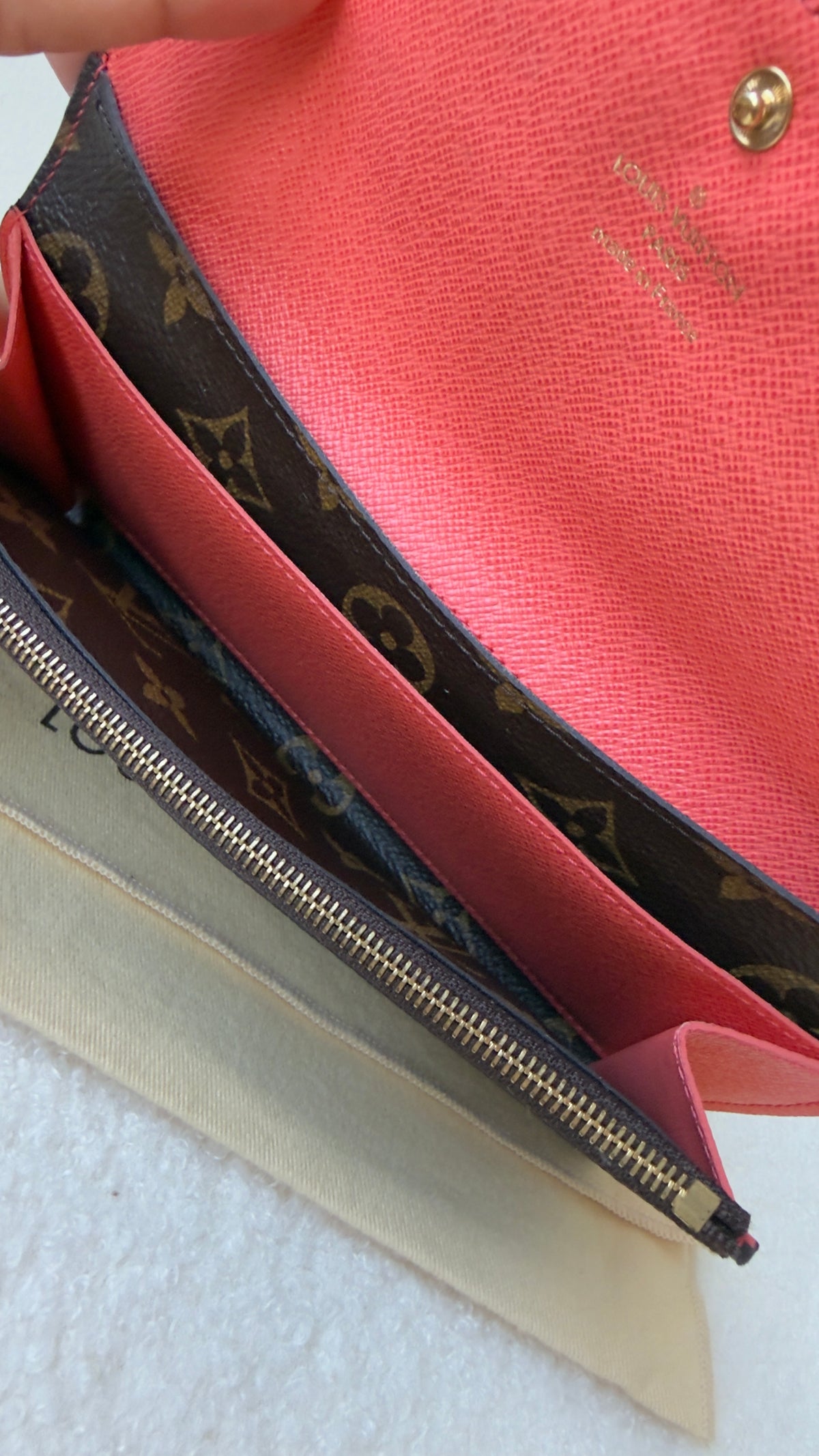 EMILLE MONOGRAM POPPY WALLET