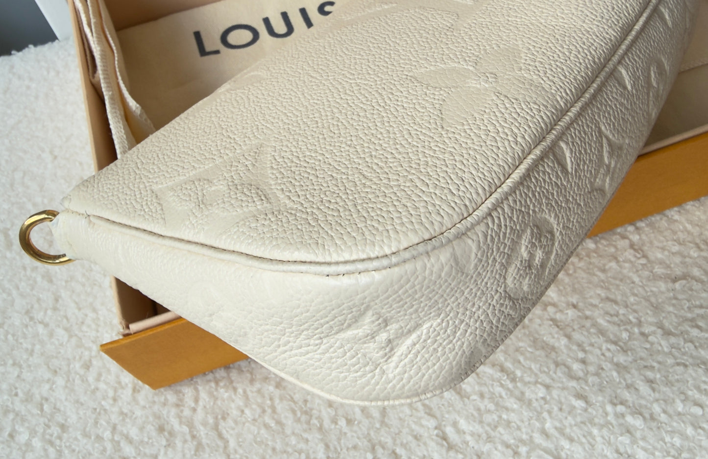 Multi Pochette Accessories Cream Monogram Empreinte Leather