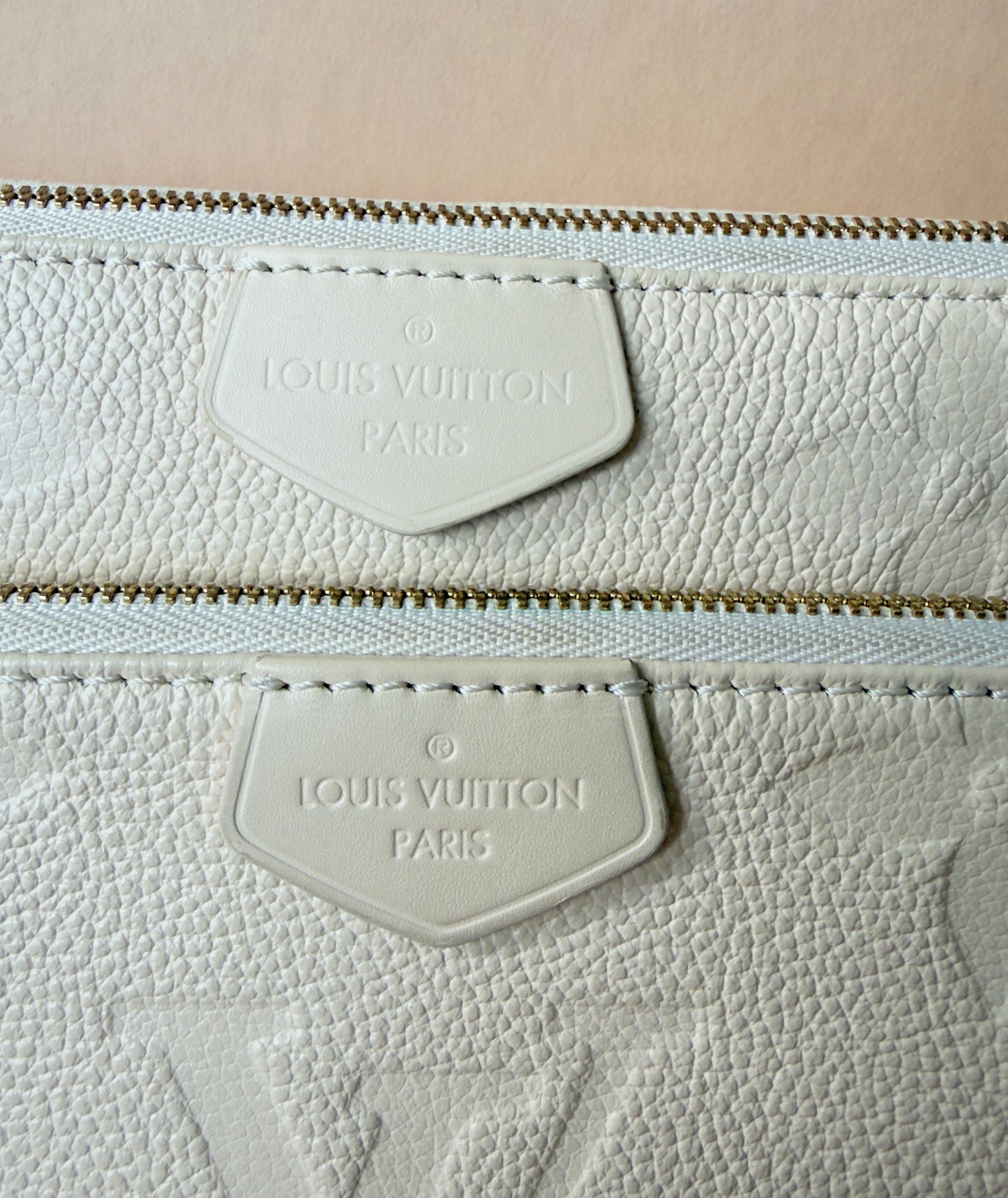 Multi Pochette Accessories Cream Monogram Empreinte Leather