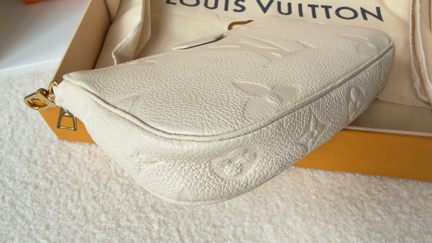 Multi Pochette Accessories Cream Monogram Empreinte Leather