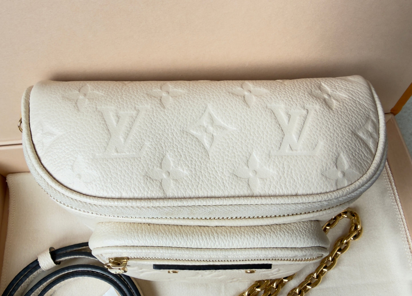 Mini Monogram Empreinte Leather Cream Bumbag
