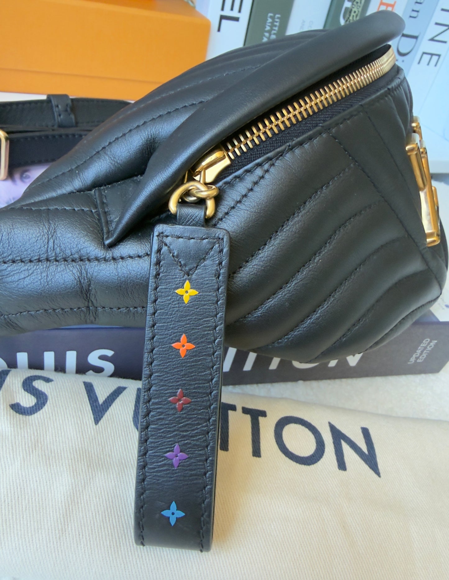 NEW WAVE BUMBAG BLACK CALFSKIN BAG