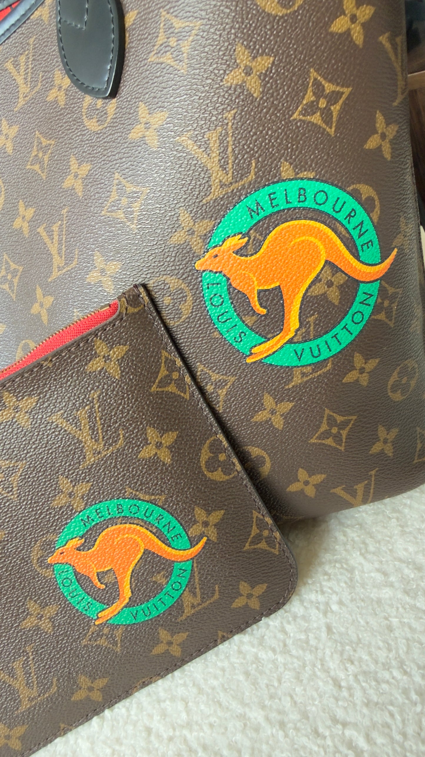 NEVERFULL MM MELBOURNE WORLD TOUR MNG CANVAS WITH POUCH