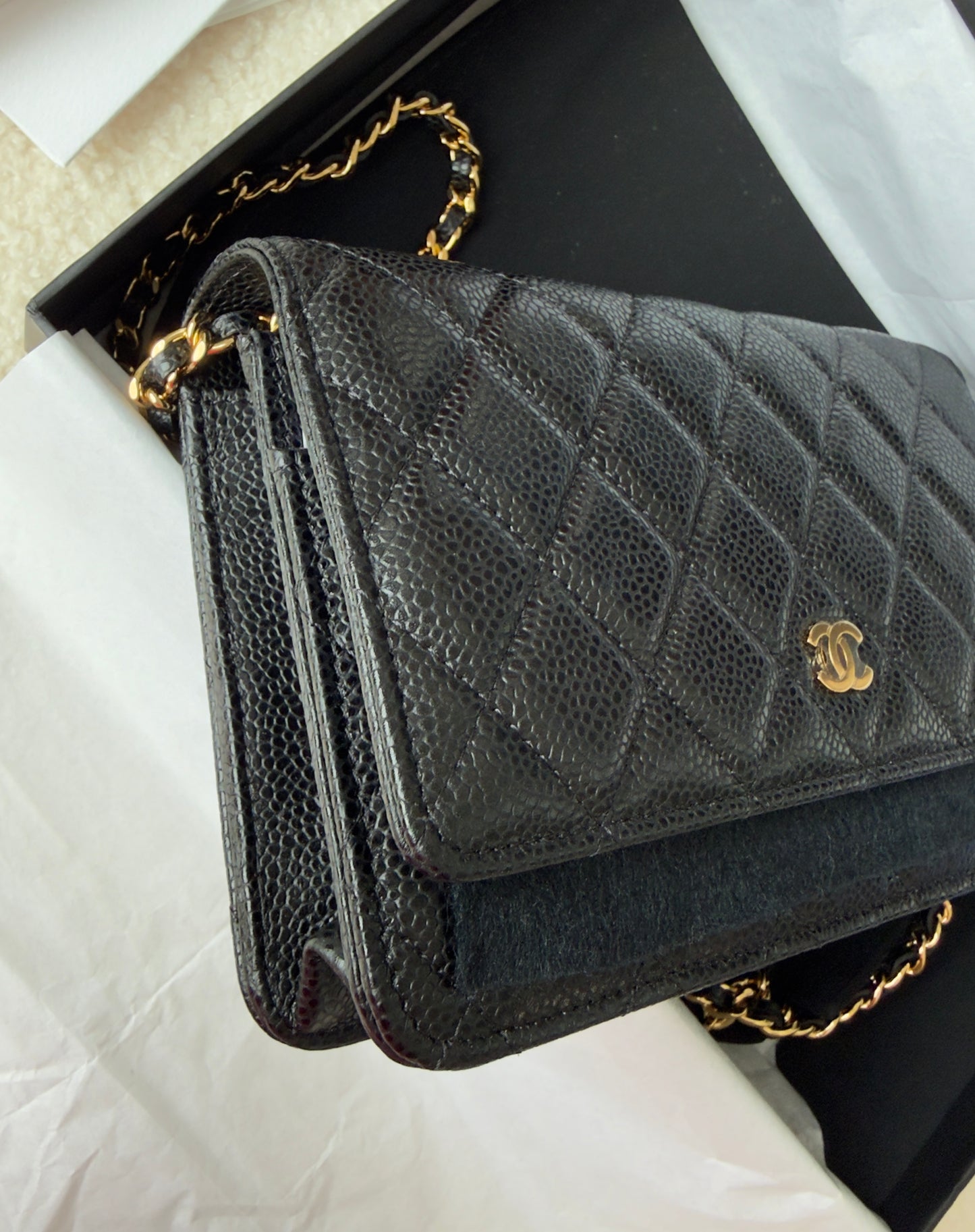BRAND NEW CC WOC BLCK CAVIAR/GHW