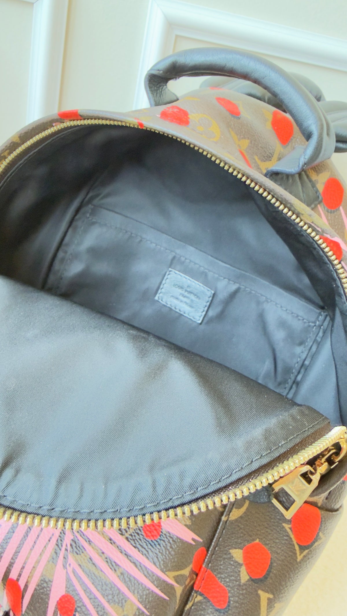 Limited Edition Monogram Canvas Jungle Dots Palm Springs Backpack PM Bag