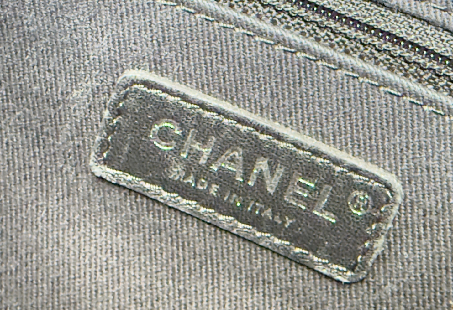 Chanel Woven Straw Raffia Small Deauville Tote Grey