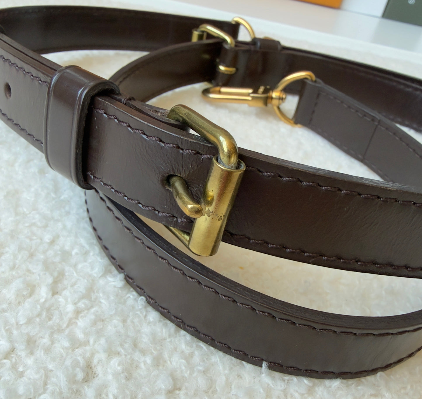 SPEEDY 35 BANDOULIER DAMIER EBENE BAG