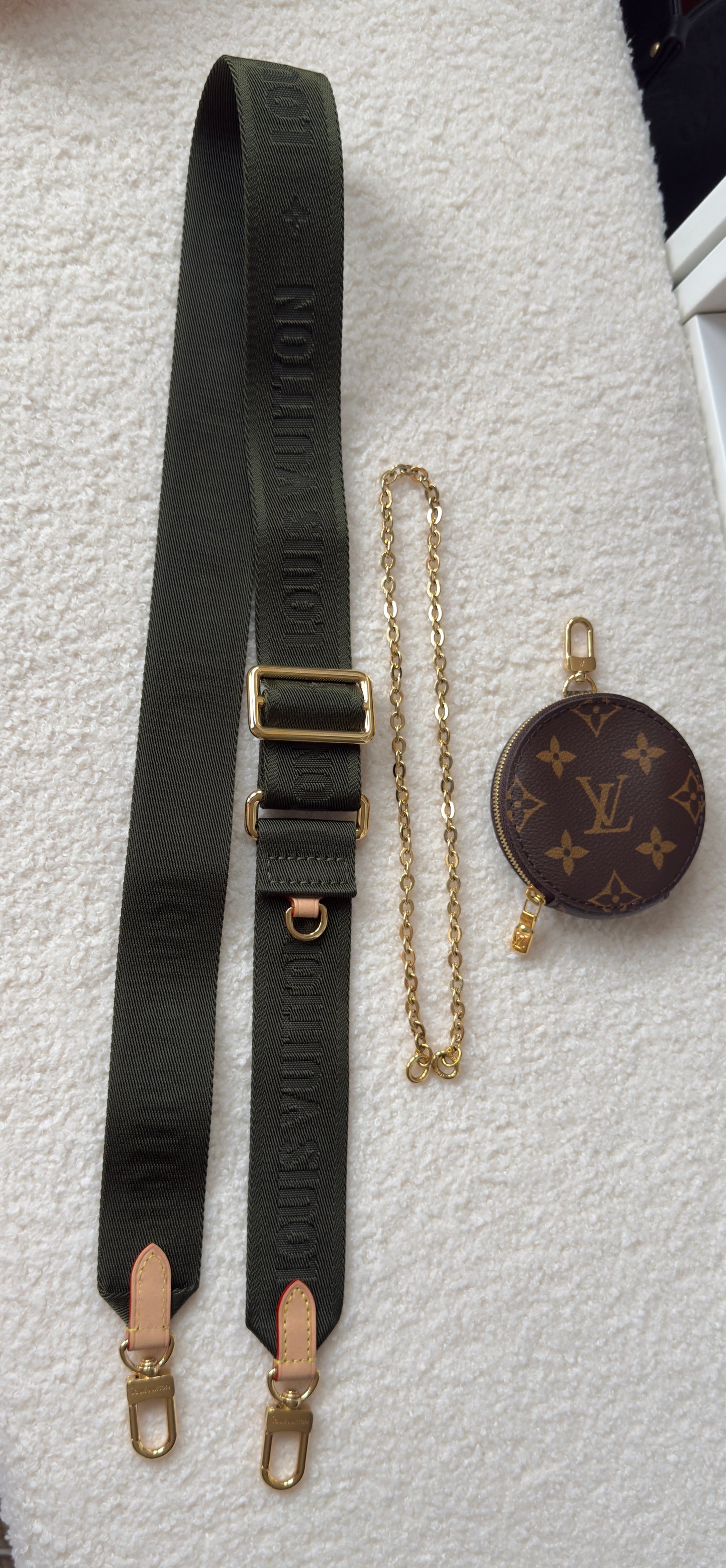 LIKE NEW MULTI POCHETTE ACCESSORIES KHAKI MONOGRAM
