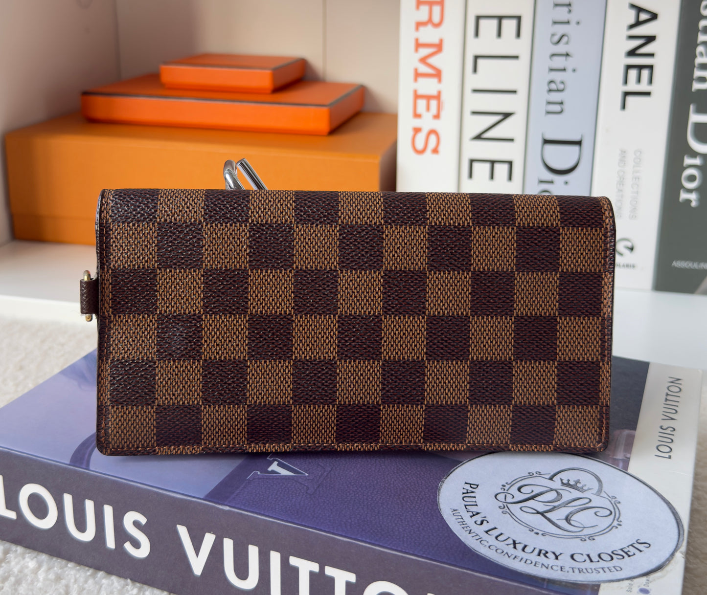 Portefeuille Accordeon Damier ebene Wallet