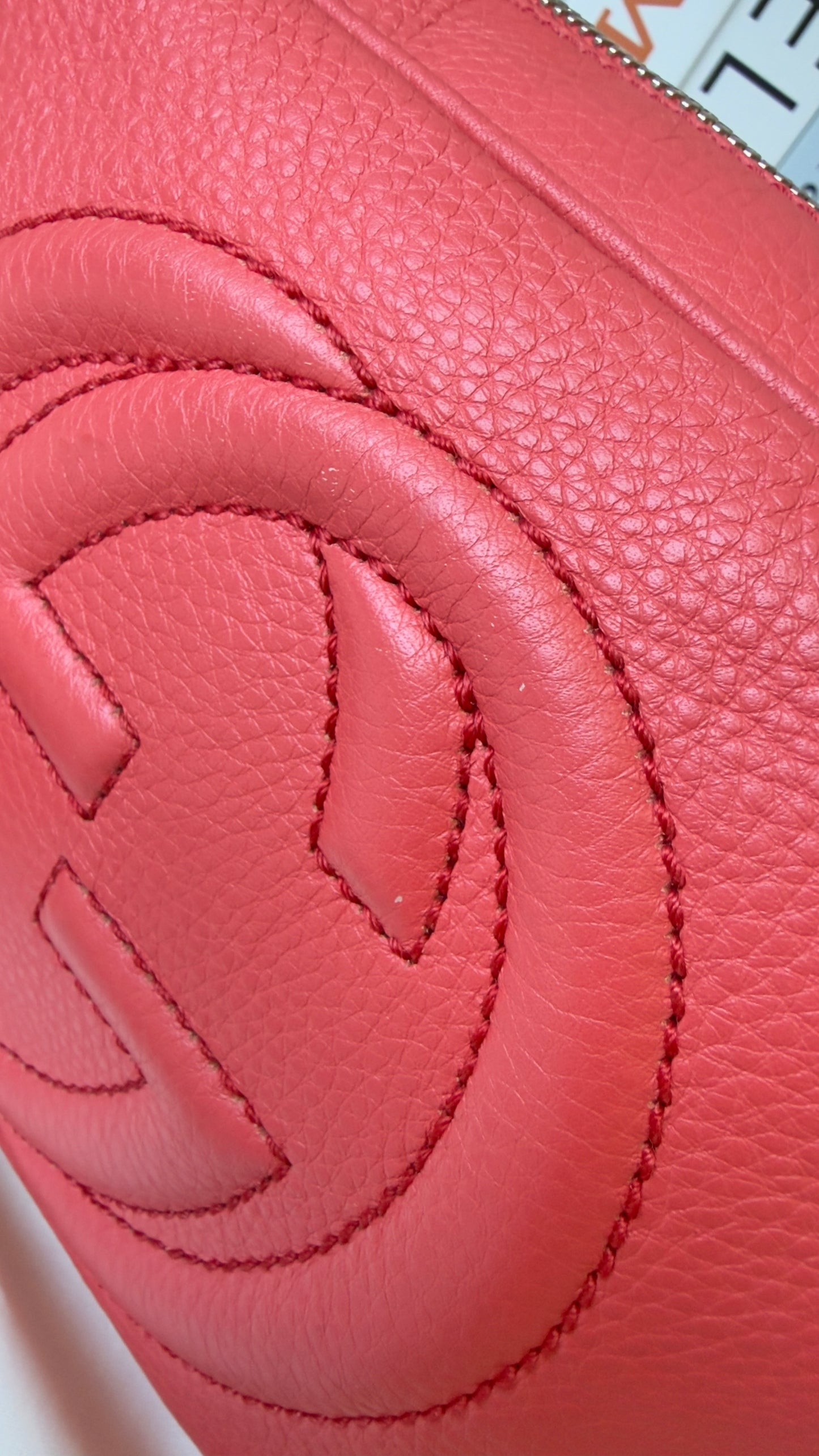 GG PINK ROSE TOPAZ SMALL SOHO DISCO CALFSKIN BAG