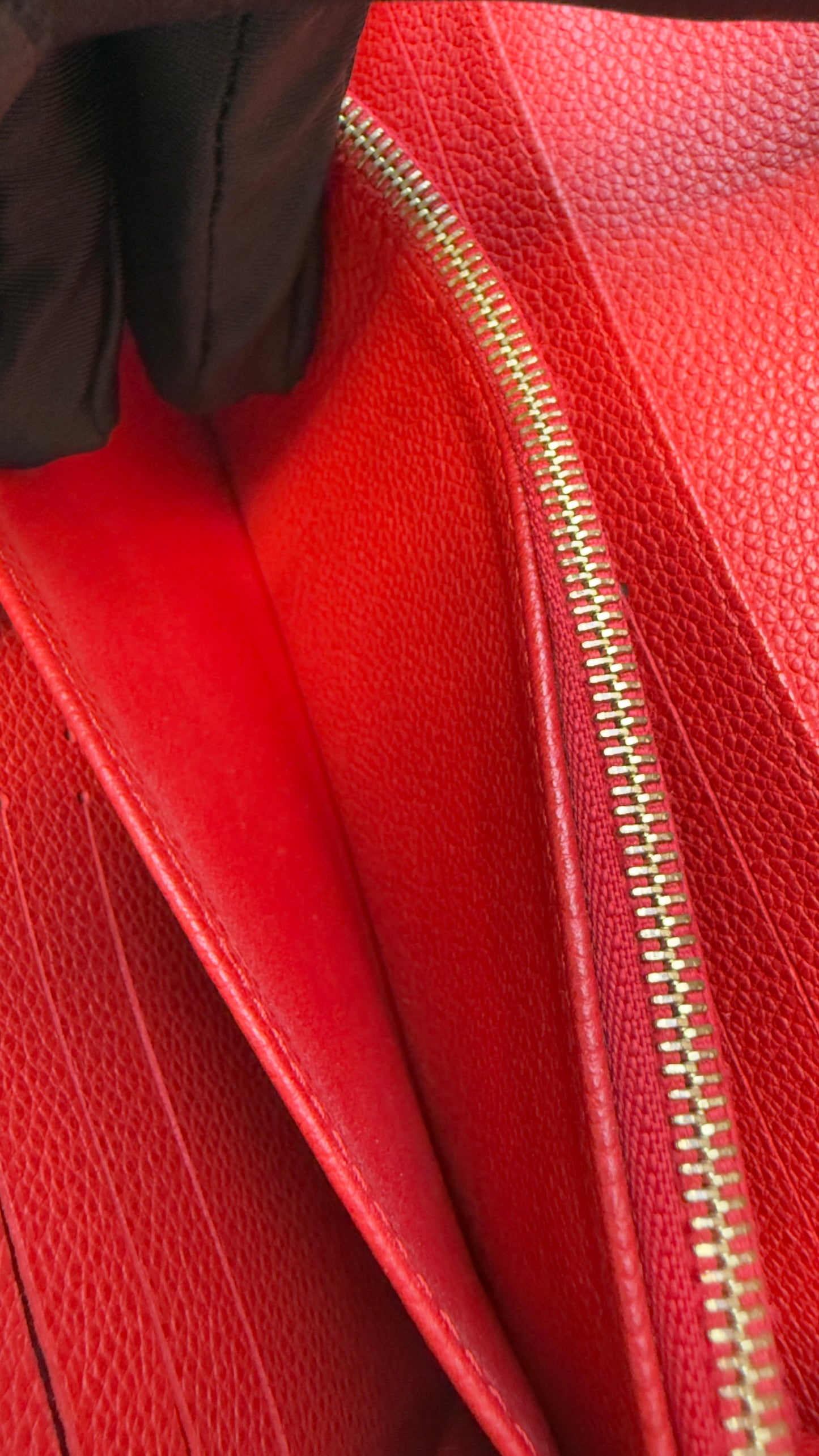 JUNOT BRAIDED RED EMPREINTE SARAH WALLET