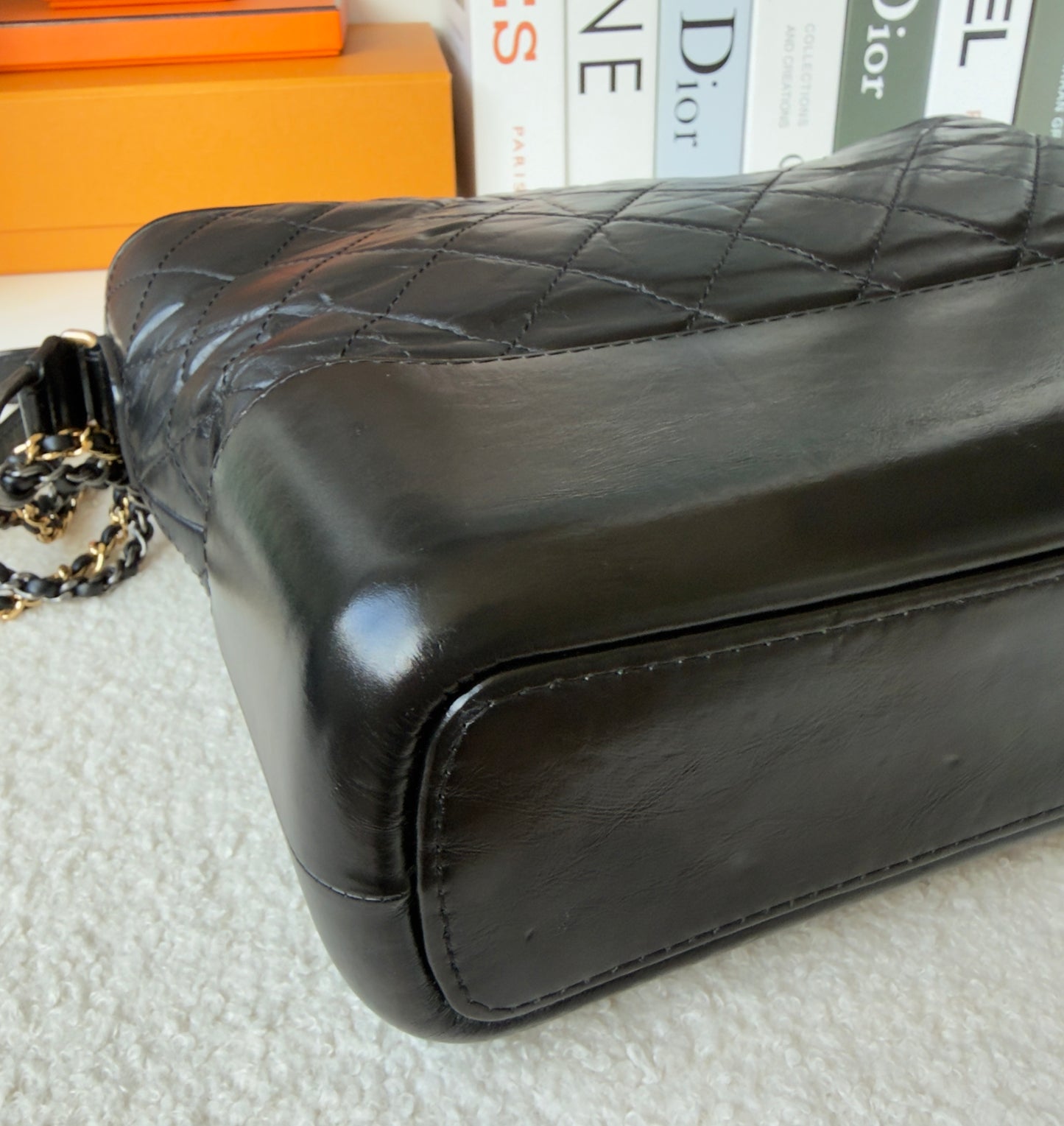 Chanel Black Calfskin Leather Medium Gabrielle Hobo Bag