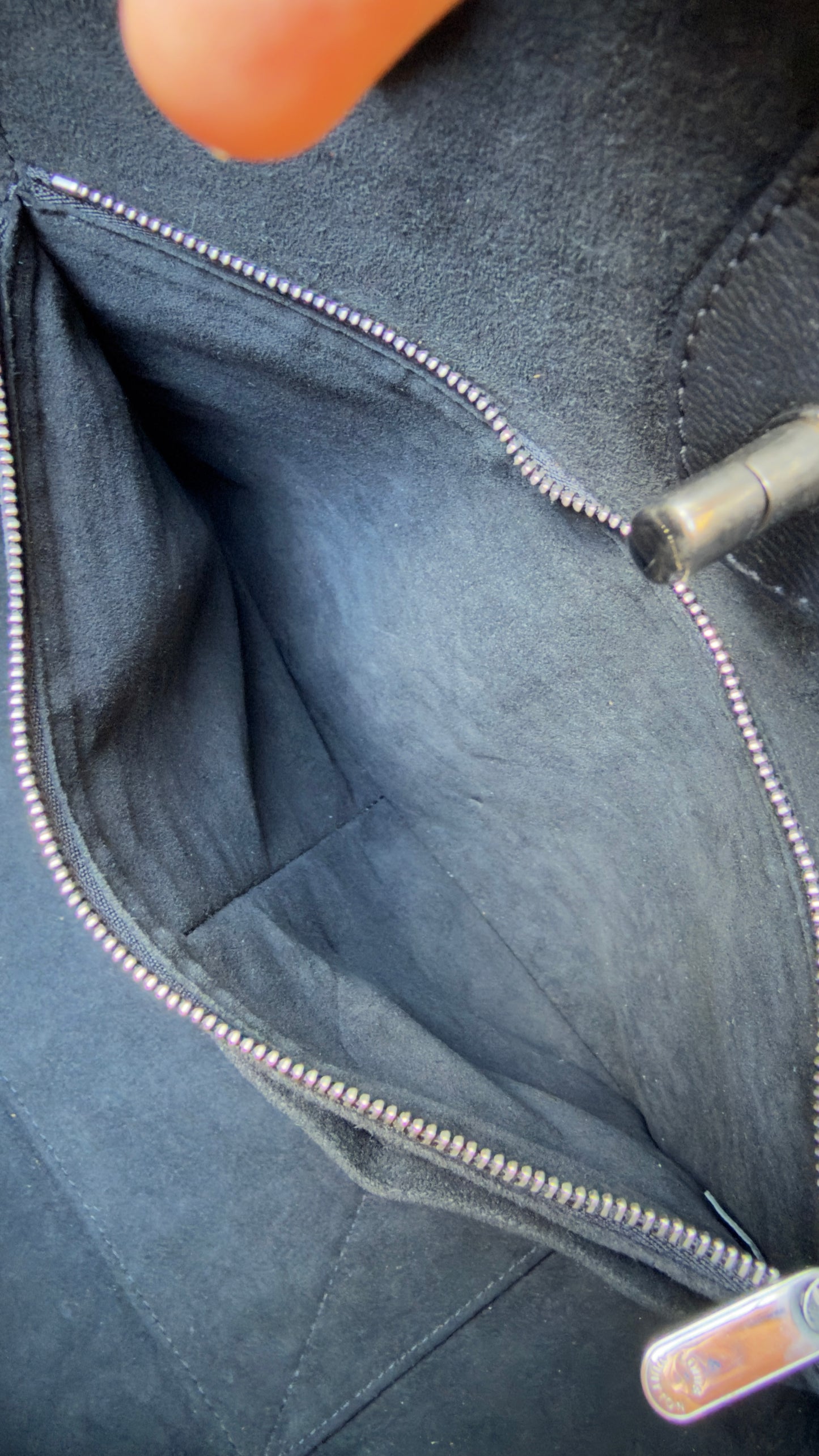 CALFSKIN LOCKME CABAS BLACK LEATHER TOTE BAG