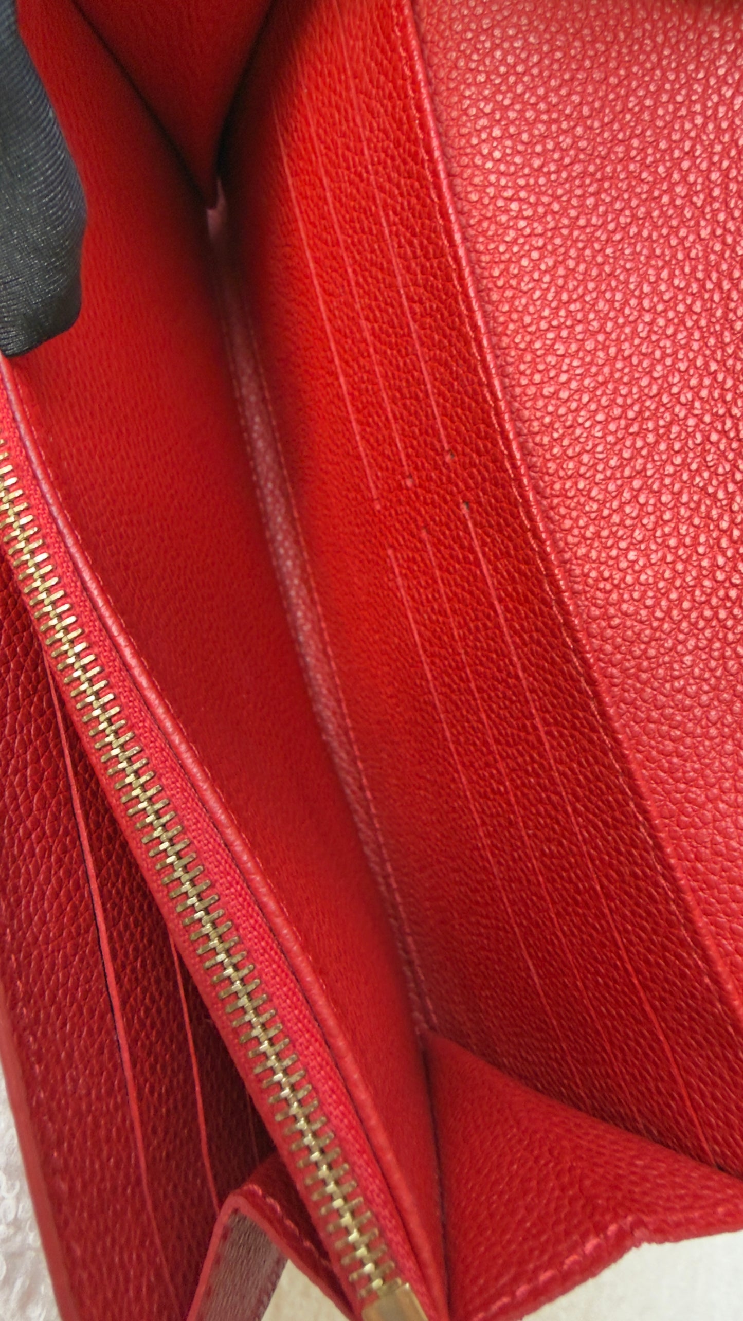 JUNOT BRAIDED RED EMPREINTE SARAH WALLET