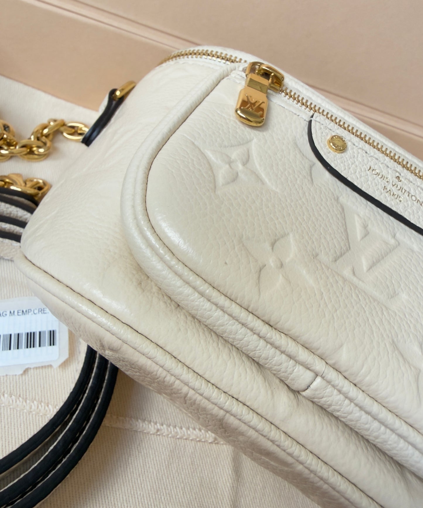 Mini Monogram Empreinte Leather Cream Bumbag