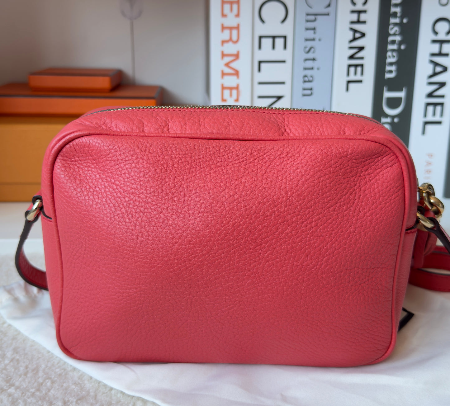GG PINK ROSE TOPAZ SMALL SOHO DISCO CALFSKIN BAG