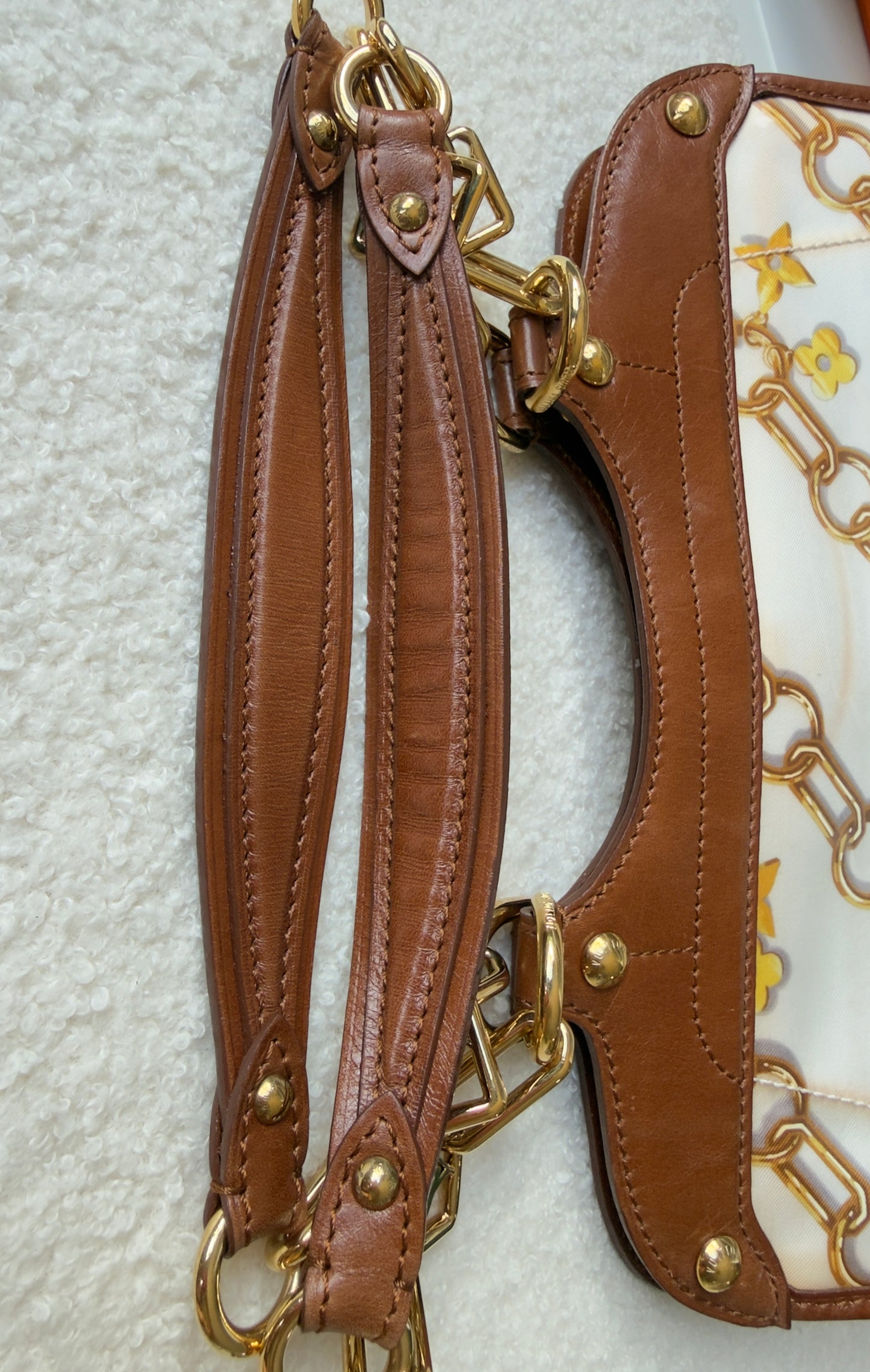 Limited Edition White Monogram Cabas Charms Bag