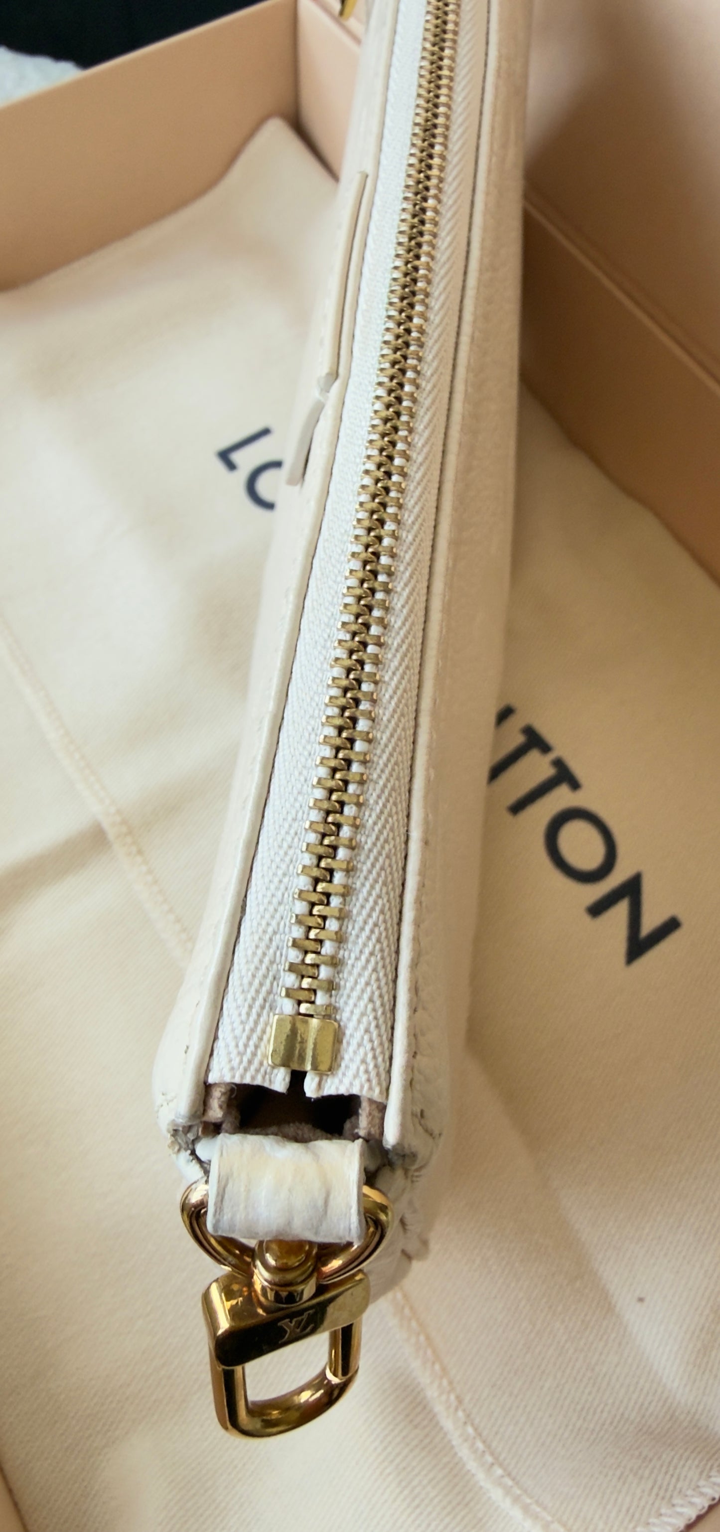 Multi Pochette Accessories Cream Monogram Empreinte Leather
