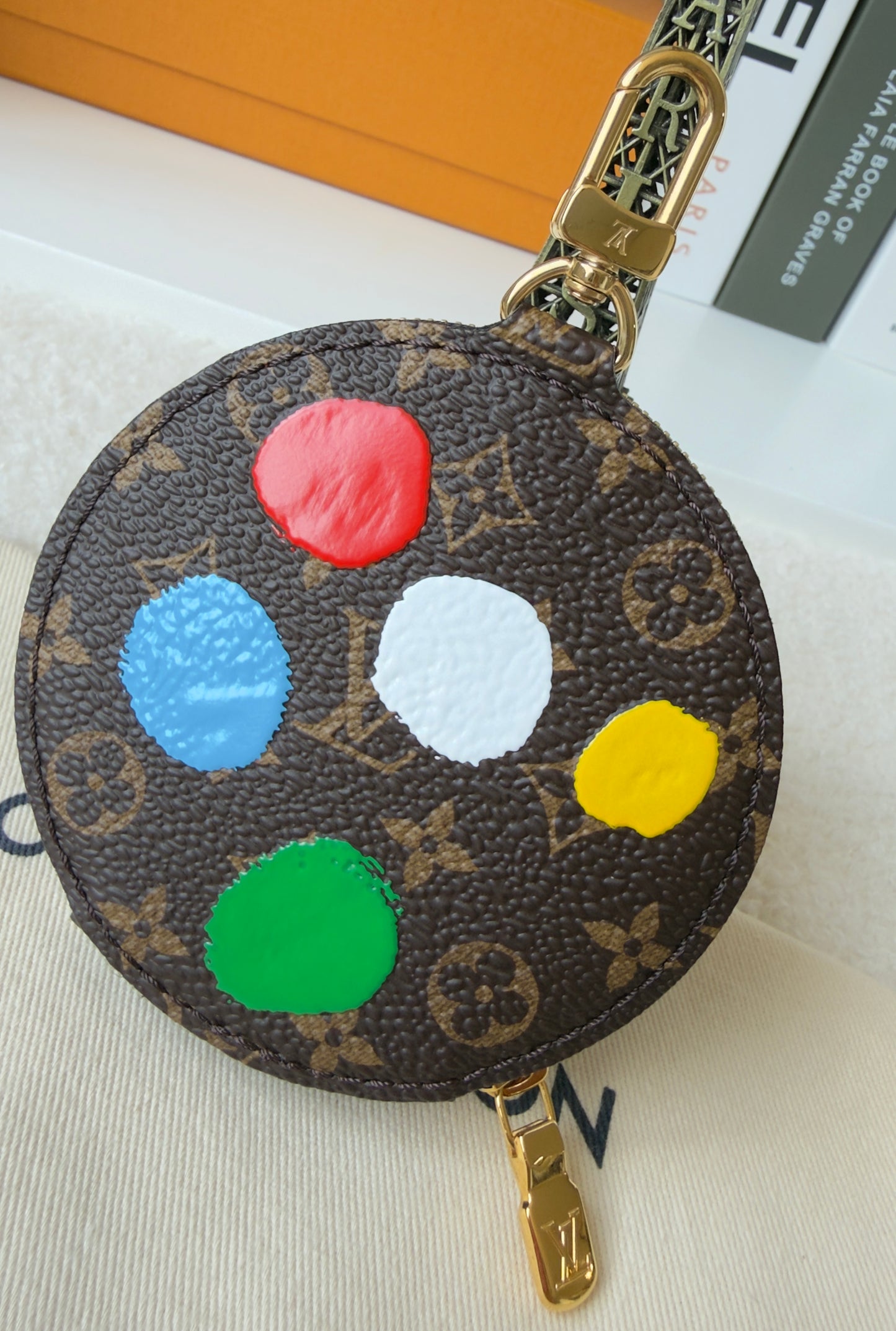 NEW/UNUSED LV x Yayoi Kusama Round zipped coin purse